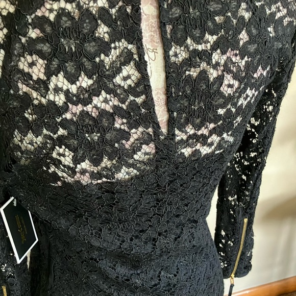 JUICY COUTURE BLACK EYELET PAIGE MIDI DRESS. RET $268. GORGEOUS! NWT. - Picture 10 of 16